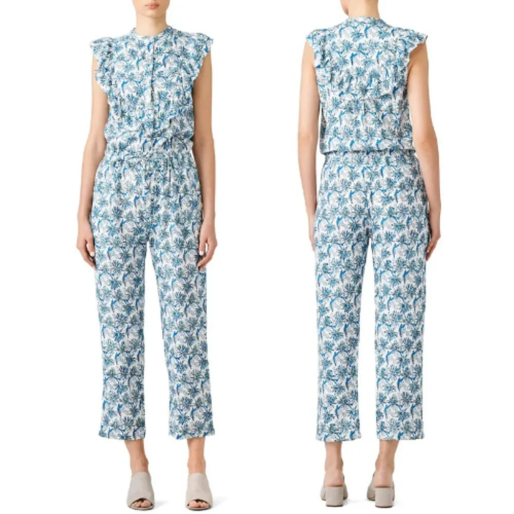 Bajanan Blue Dandelion Rose Jumpsuit 37808